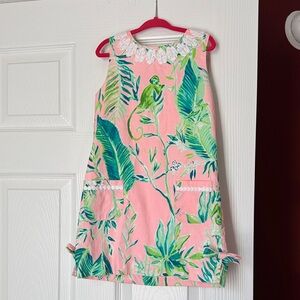 Lilly Pulitzer Classic Shift Pink and Green Floral Dress